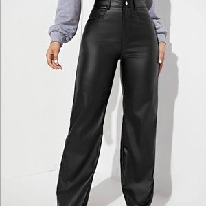 Black leather pants from Shein never worn.